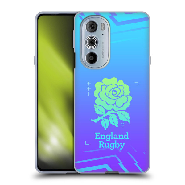 England Rugby Union This Rose Means Everything Logo in Purple Soft Gel Case for Motorola Edge X30