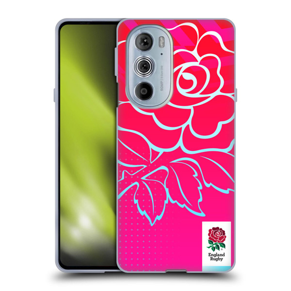England Rugby Union This Rose Means Everything Oversized Logo Soft Gel Case for Motorola Edge X30