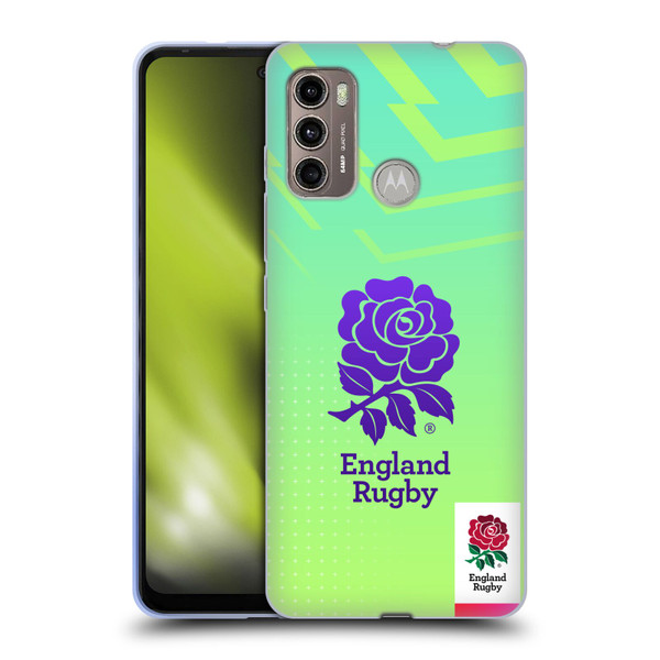 England Rugby Union This Rose Means Everything Logo in Neon Green Soft Gel Case for Motorola Moto G60 / Moto G40 Fusion