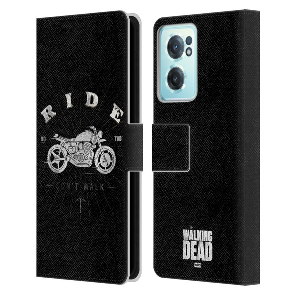 AMC The Walking Dead Daryl Dixon Iconic Ride Don't Walk Leather Book Wallet Case Cover For OnePlus Nord CE 2 5G