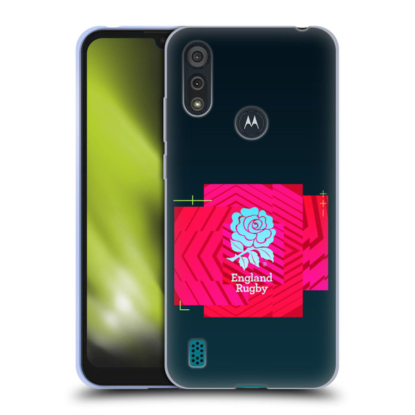 England Rugby Union This Rose Means Everything Logo in Black Soft Gel Case for Motorola Moto E6s (2020)