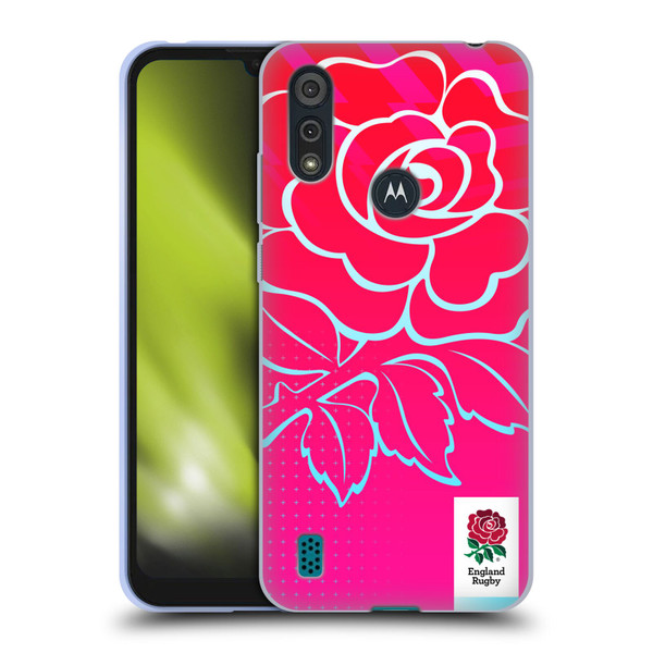 England Rugby Union This Rose Means Everything Oversized Logo Soft Gel Case for Motorola Moto E6s (2020)