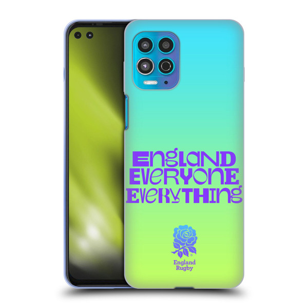 England Rugby Union This Rose Means Everything Slogan in Cyan Soft Gel Case for Motorola Moto G100