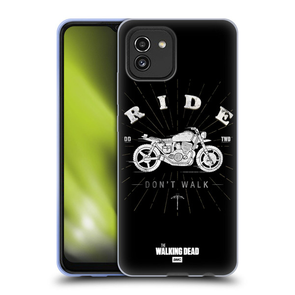 AMC The Walking Dead Daryl Dixon Iconic Ride Don't Walk Soft Gel Case for Samsung Galaxy A03 (2021)