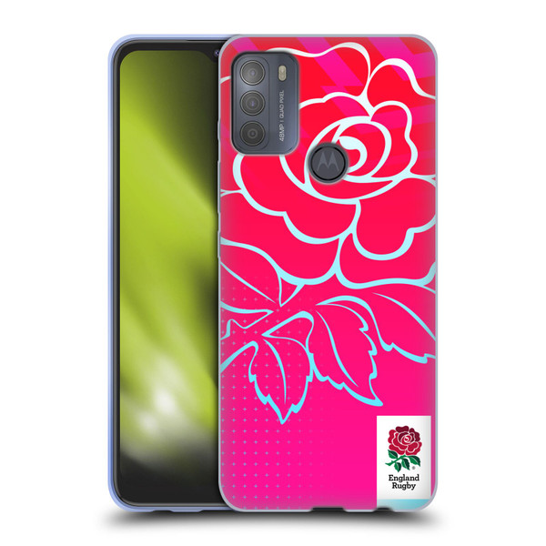 England Rugby Union This Rose Means Everything Oversized Logo Soft Gel Case for Motorola Moto G50