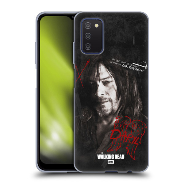 AMC The Walking Dead Daryl Dixon Iconic Grafitti Soft Gel Case for Samsung Galaxy A03s (2021)