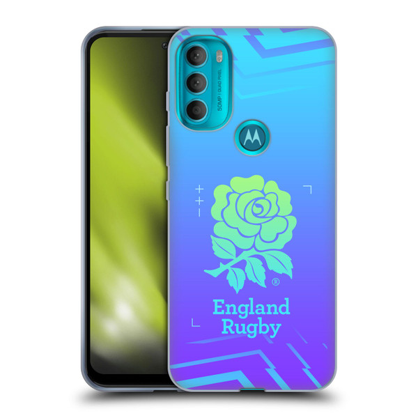 England Rugby Union This Rose Means Everything Logo in Purple Soft Gel Case for Motorola Moto G71 5G