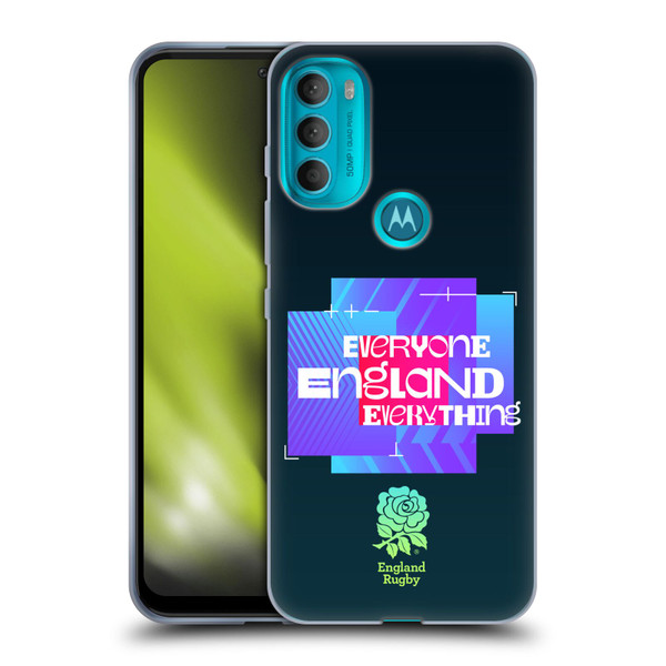 England Rugby Union This Rose Means Everything Slogan in Black Soft Gel Case for Motorola Moto G71 5G