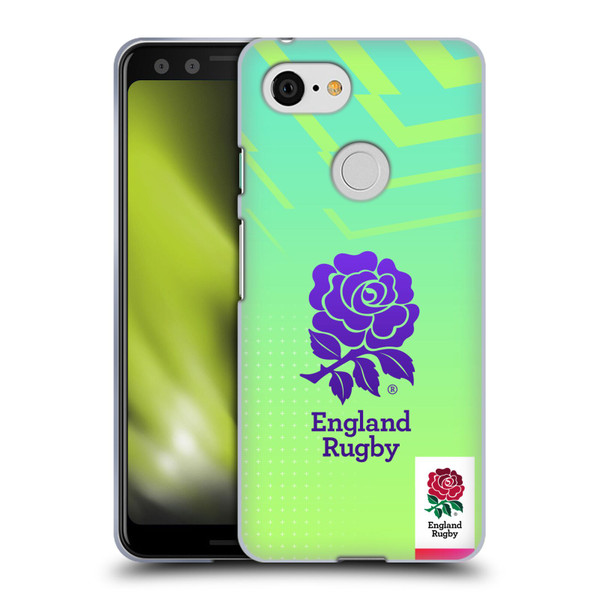 England Rugby Union This Rose Means Everything Logo in Neon Green Soft Gel Case for Google Pixel 3
