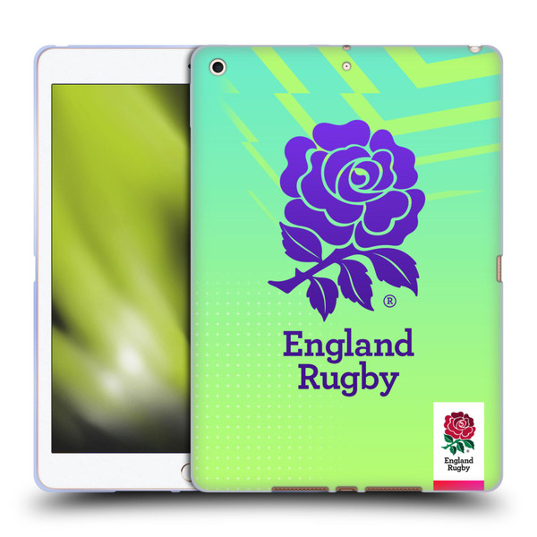 England Rugby Union This Rose Means Everything Logo in Neon Green Soft Gel Case for Apple iPad 10.2 2019/2020/2021