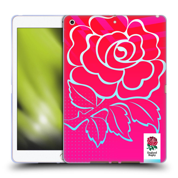 England Rugby Union This Rose Means Everything Oversized Logo Soft Gel Case for Apple iPad 10.2 2019/2020/2021