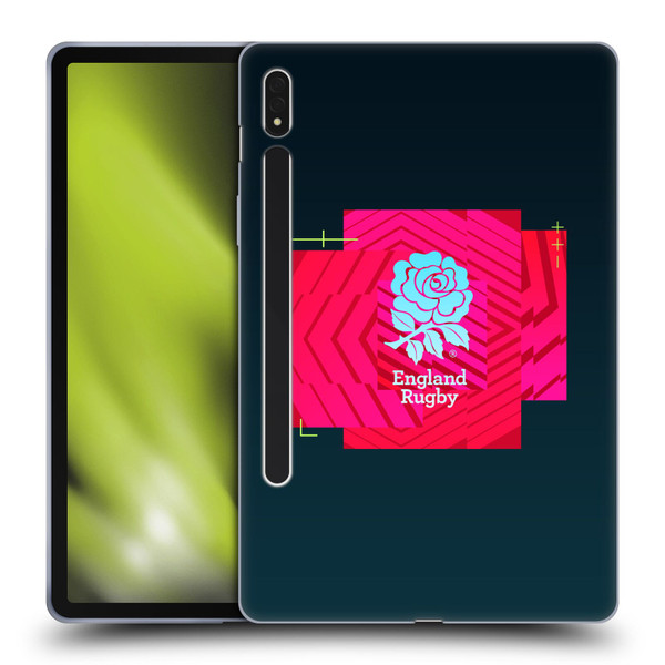 England Rugby Union This Rose Means Everything Logo in Black Soft Gel Case for Samsung Galaxy Tab S8