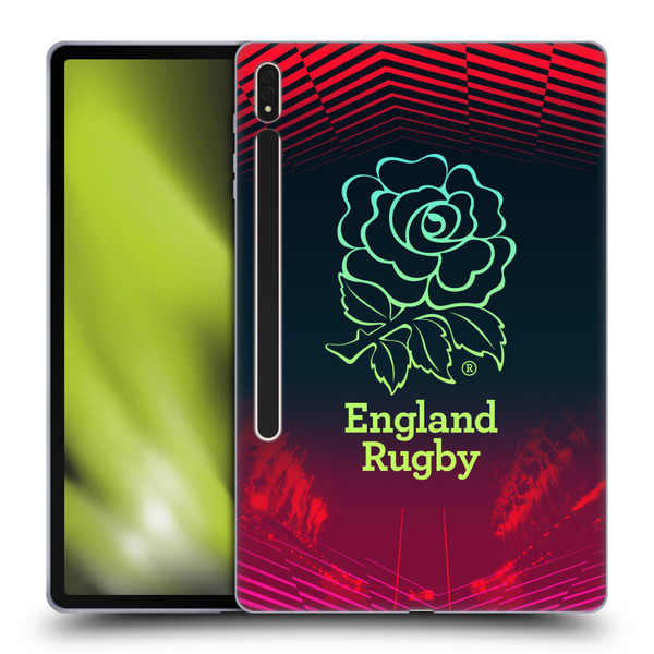 England Rugby Union This Rose Means Everything Logo in Red Soft Gel Case for Samsung Galaxy Tab S8 Plus