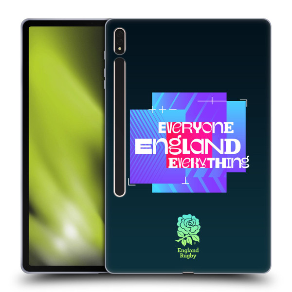England Rugby Union This Rose Means Everything Slogan in Black Soft Gel Case for Samsung Galaxy Tab S8 Plus