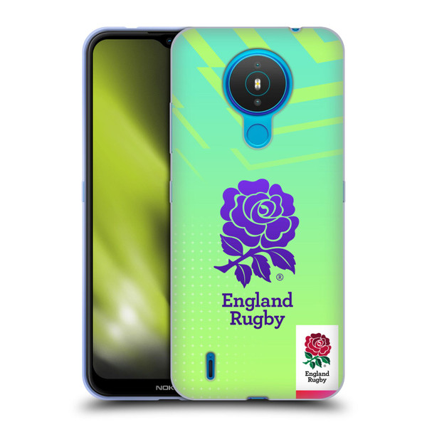 England Rugby Union This Rose Means Everything Logo in Neon Green Soft Gel Case for Nokia 1.4
