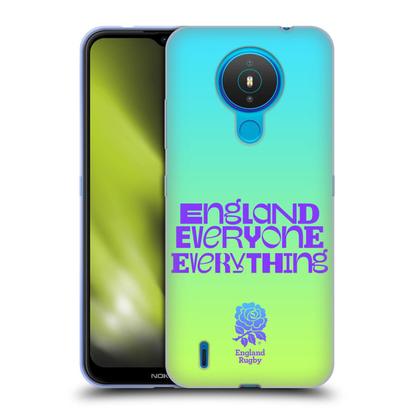 England Rugby Union This Rose Means Everything Slogan in Cyan Soft Gel Case for Nokia 1.4