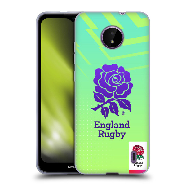 England Rugby Union This Rose Means Everything Logo in Neon Green Soft Gel Case for Nokia C10 / C20
