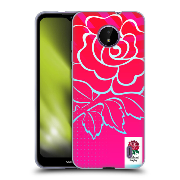 England Rugby Union This Rose Means Everything Oversized Logo Soft Gel Case for Nokia C10 / C20