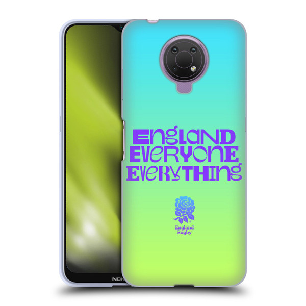 England Rugby Union This Rose Means Everything Slogan in Cyan Soft Gel Case for Nokia G10