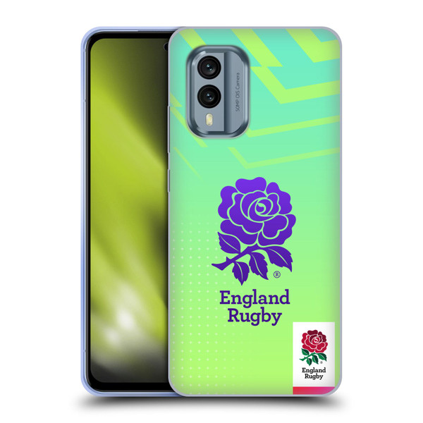 England Rugby Union This Rose Means Everything Logo in Neon Green Soft Gel Case for Nokia X30