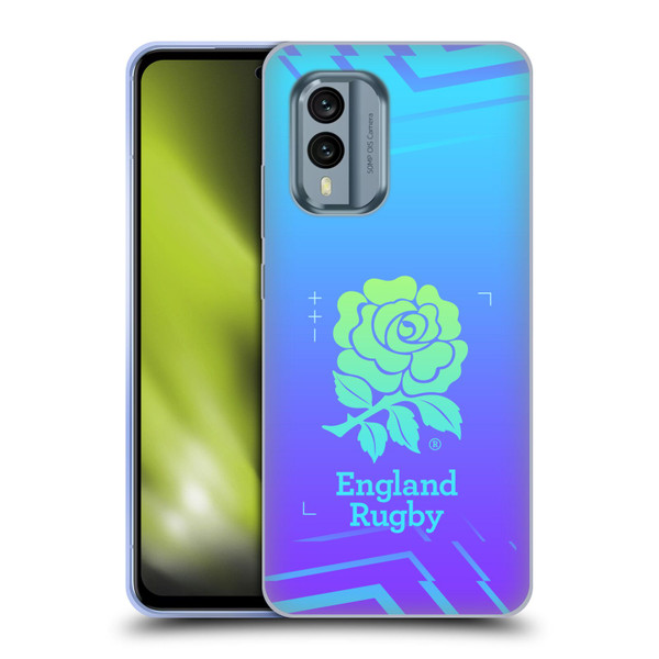 England Rugby Union This Rose Means Everything Logo in Purple Soft Gel Case for Nokia X30