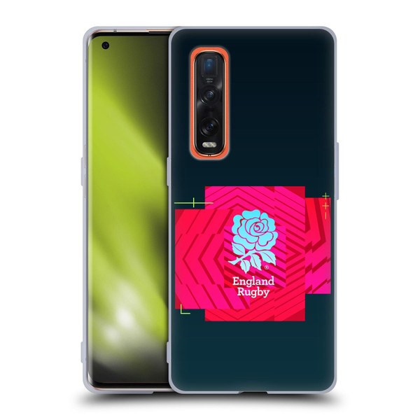 England Rugby Union This Rose Means Everything Logo in Black Soft Gel Case for OPPO Find X2 Pro 5G