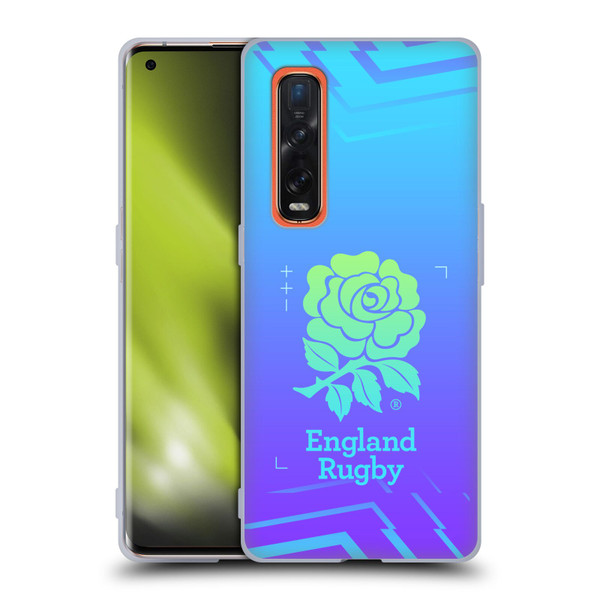England Rugby Union This Rose Means Everything Logo in Purple Soft Gel Case for OPPO Find X2 Pro 5G
