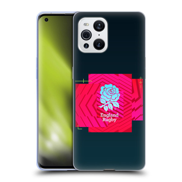 England Rugby Union This Rose Means Everything Logo in Black Soft Gel Case for OPPO Find X3 / Pro