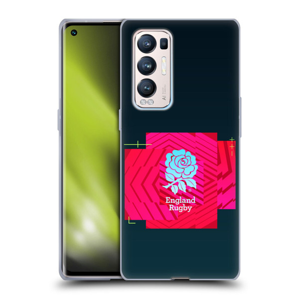 England Rugby Union This Rose Means Everything Logo in Black Soft Gel Case for OPPO Find X3 Neo / Reno5 Pro+ 5G