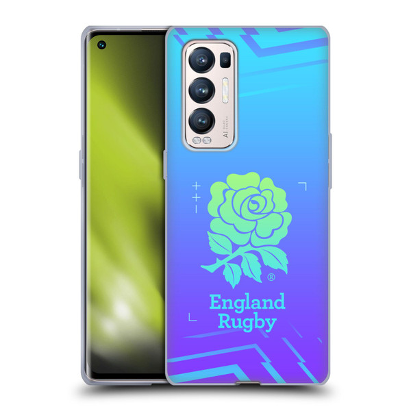 England Rugby Union This Rose Means Everything Logo in Purple Soft Gel Case for OPPO Find X3 Neo / Reno5 Pro+ 5G