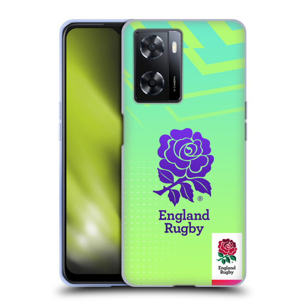 England Rugby Union This Rose Means Everything Logo in Neon Green Soft Gel Case for OPPO A57s