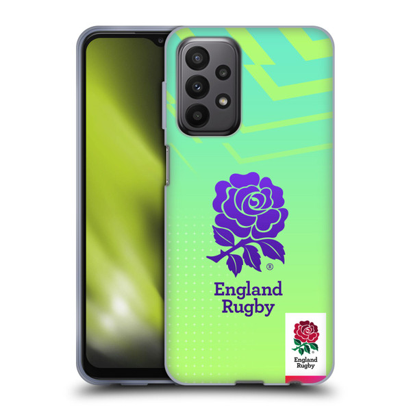 England Rugby Union This Rose Means Everything Logo in Neon Green Soft Gel Case for Samsung Galaxy A23 / 5G (2022)