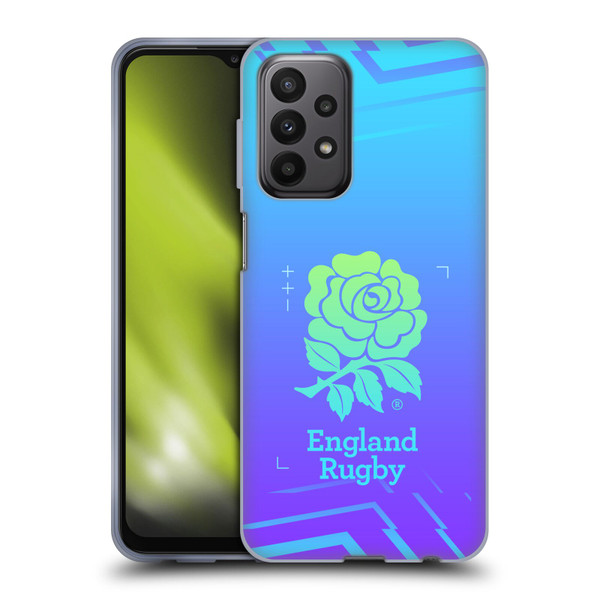 England Rugby Union This Rose Means Everything Logo in Purple Soft Gel Case for Samsung Galaxy A23 / 5G (2022)