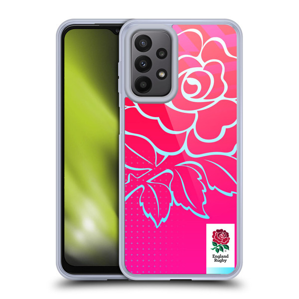 England Rugby Union This Rose Means Everything Oversized Logo Soft Gel Case for Samsung Galaxy A23 / 5G (2022)