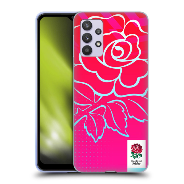England Rugby Union This Rose Means Everything Oversized Logo Soft Gel Case for Samsung Galaxy A32 5G / M32 5G (2021)