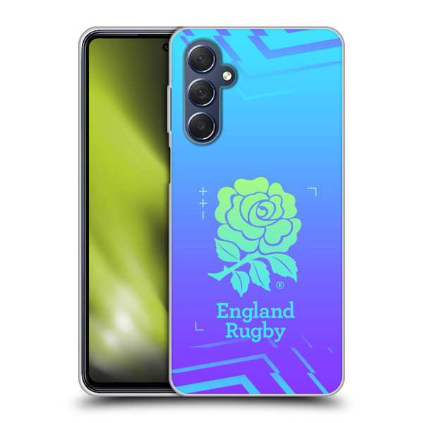 England Rugby Union This Rose Means Everything Logo in Purple Soft Gel Case for Samsung Galaxy M54 5G