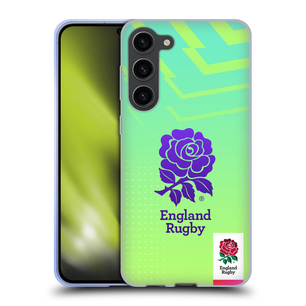 England Rugby Union This Rose Means Everything Logo in Neon Green Soft Gel Case for Samsung Galaxy S23+ 5G