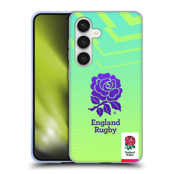 England Rugby Union This Rose Means Everything Logo in Neon Green Soft Gel Case for Samsung Galaxy S24 5G