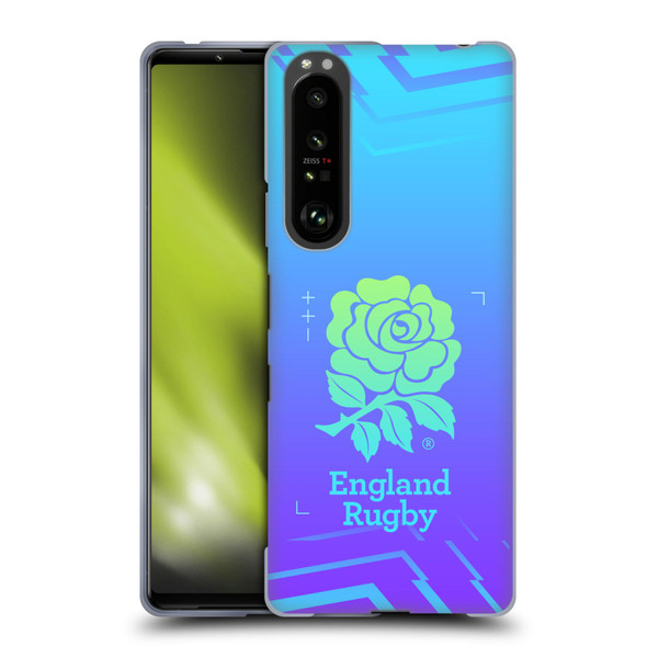 England Rugby Union This Rose Means Everything Logo in Purple Soft Gel Case for Sony Xperia 1 III