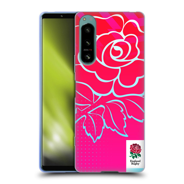 England Rugby Union This Rose Means Everything Oversized Logo Soft Gel Case for Sony Xperia 5 IV