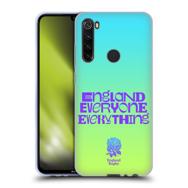 England Rugby Union This Rose Means Everything Slogan in Cyan Soft Gel Case for Xiaomi Redmi Note 8T