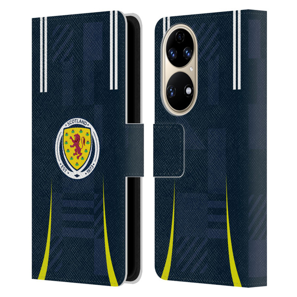 Scotland National Football Team 2024/25 Kits Home Leather Book Wallet Case Cover For Huawei P50