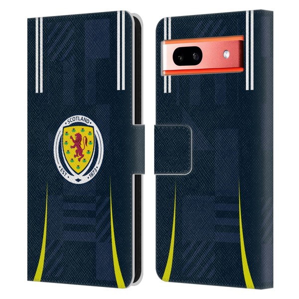 Scotland National Football Team 2024/25 Kits Home Leather Book Wallet Case Cover For Google Pixel 7a