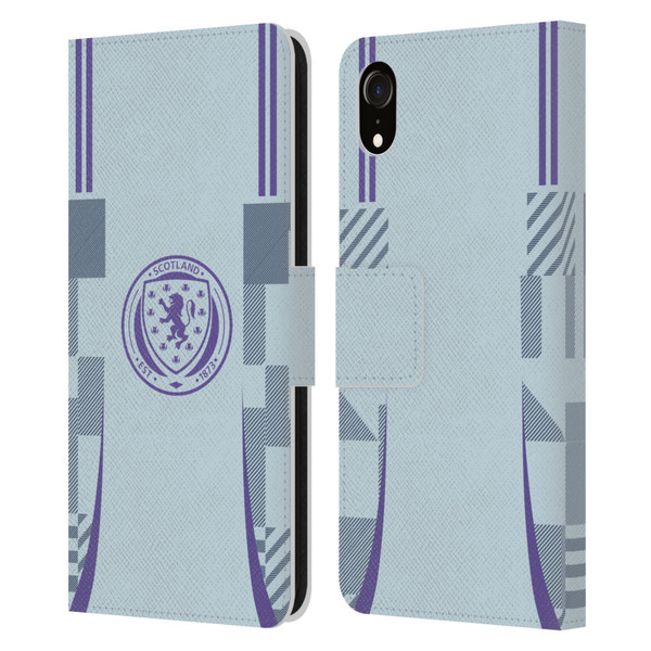 Scotland National Football Team 2024/25 Kits Away Leather Book Wallet Case Cover For Apple iPhone XR