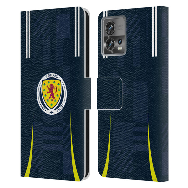 Scotland National Football Team 2024/25 Kits Home Leather Book Wallet Case Cover For Motorola Moto Edge 30 Fusion