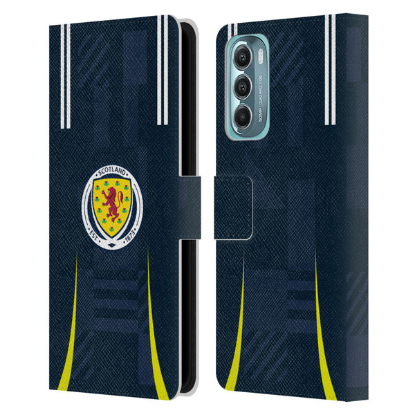 Scotland National Football Team 2024/25 Kits Home Leather Book Wallet Case Cover For Motorola Moto G Stylus 5G (2022)