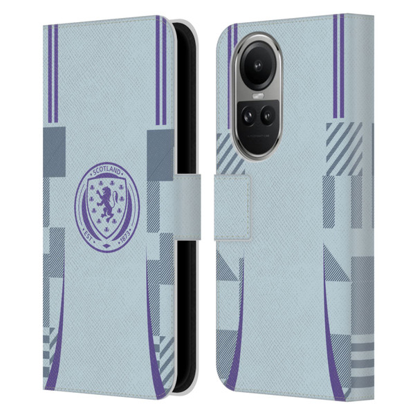 Scotland National Football Team 2024/25 Kits Away Leather Book Wallet Case Cover For OPPO Reno10 5G / Reno10 Pro 5G