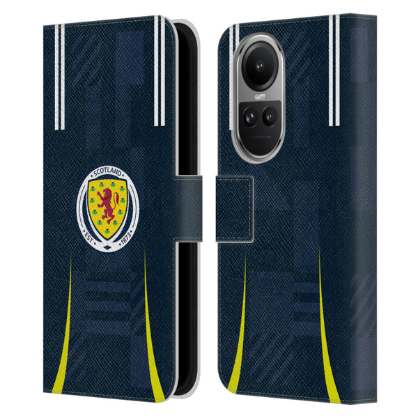 Scotland National Football Team 2024/25 Kits Home Leather Book Wallet Case Cover For OPPO Reno10 5G / Reno10 Pro 5G