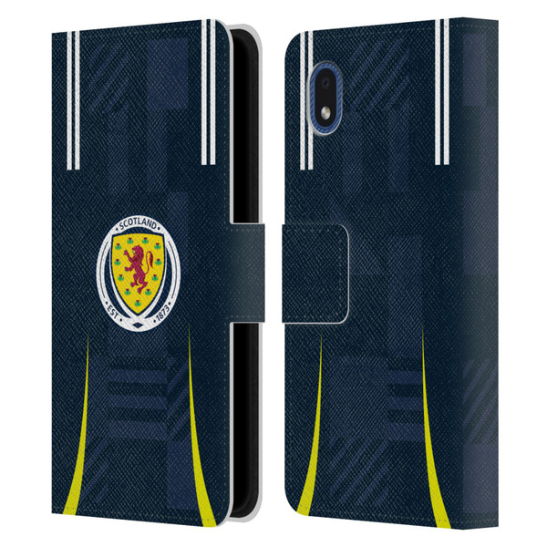 Scotland National Football Team 2024/25 Kits Home Leather Book Wallet Case Cover For Samsung Galaxy A01 Core (2020)