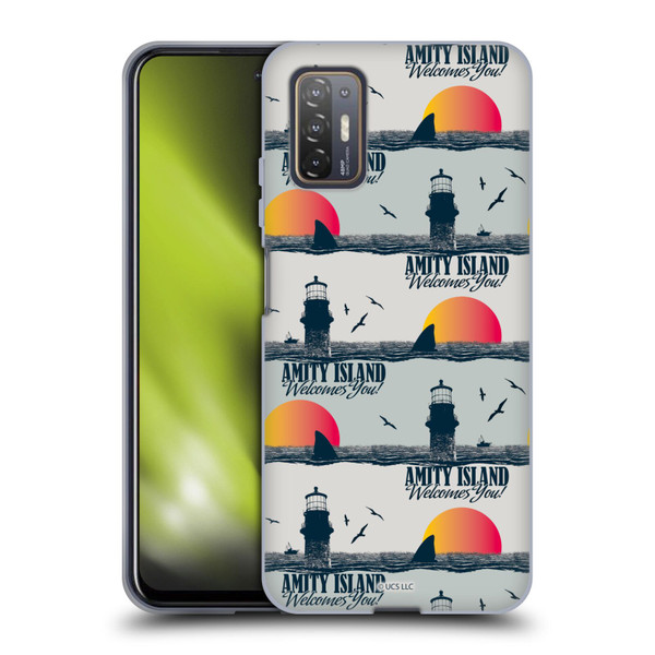 Jaws Art Pattern Amity Soft Gel Case for HTC Desire 21 Pro 5G
